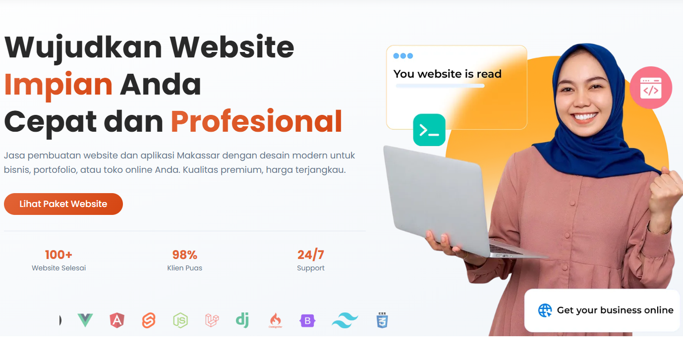 Jasa Pembuatan Website Makassar untuk Bisnis & Personal Branding