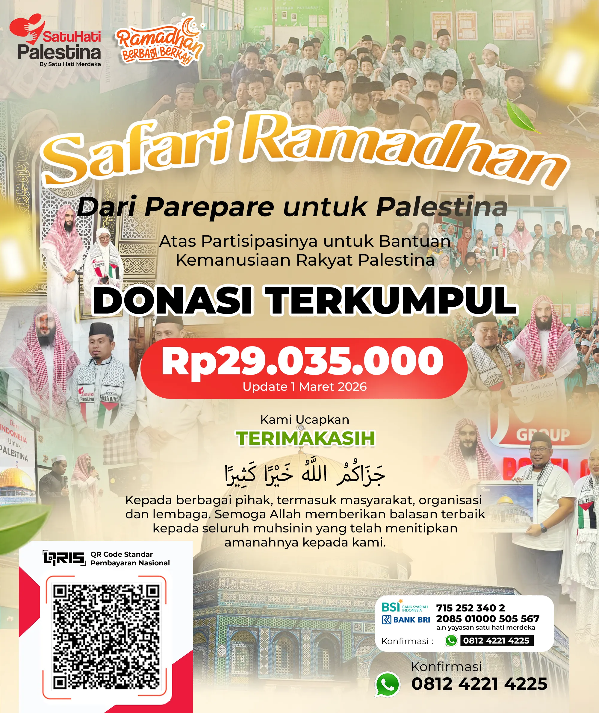 Safari Ramadhan 1447 H: Yayasan Satu Hati Merdeka Galang Solidaritas Palestina di Parepare